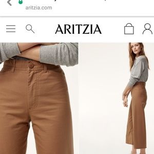 Aritzia Community Wide Leg, Cropped Pants